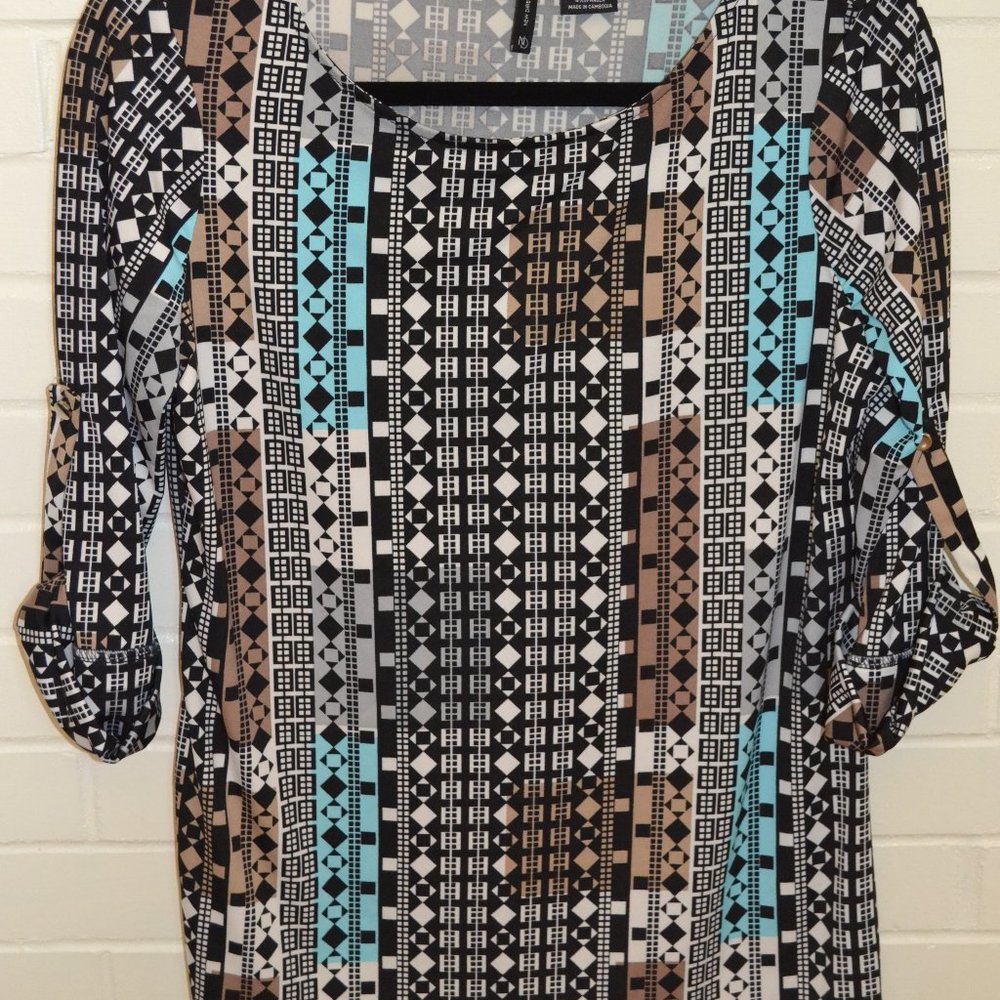 Soft Tribal Pattern Dressy Blouse, New Directions